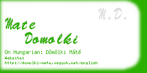 mate domolki business card