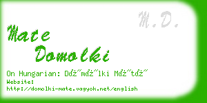 mate domolki business card